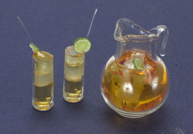 Dollhouse Miniature Iced Tea/2 Set